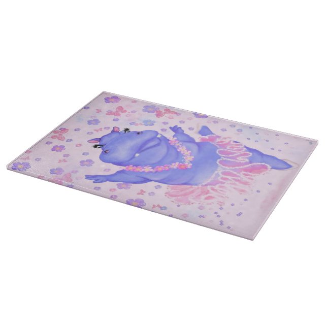 Prima Ballerina Hippo - Happy Dancer Cutting Board (Corner)