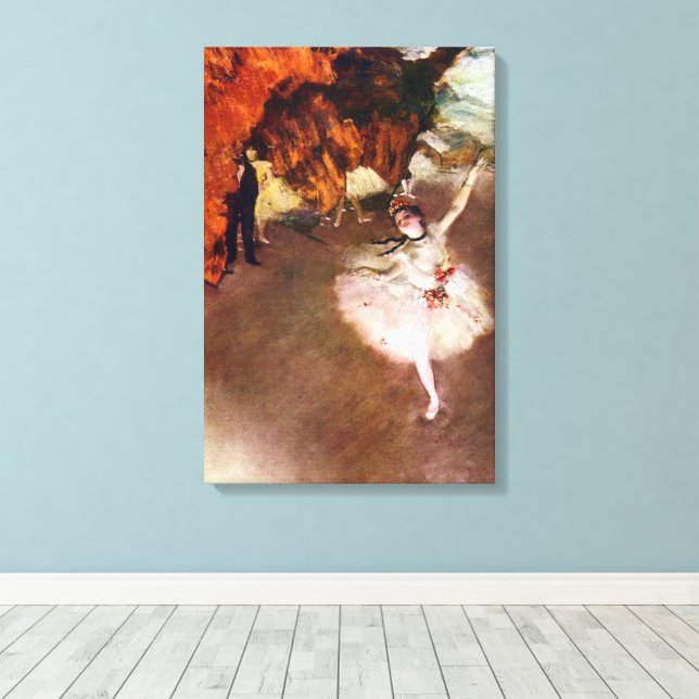 Prima Ballerina, Rosita Mauri by Edgar Degas Canvas Print (Insitu(Wood Floor))