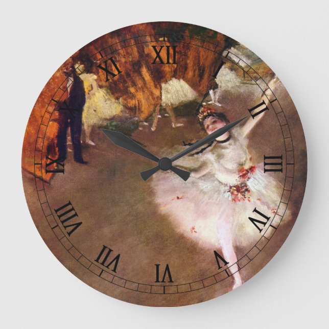 Prima Ballerina, Rosita Mauri by Edgar Degas Large Clock (Front)