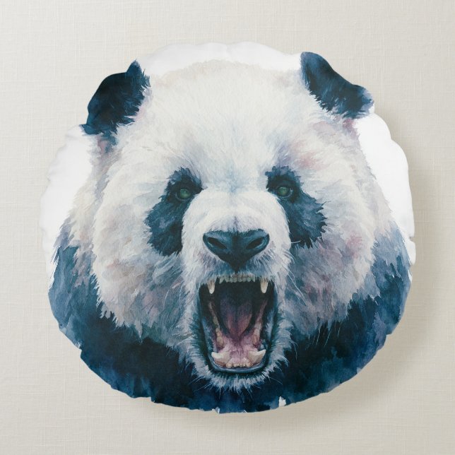 Primal Power 005 – Panda Round Pillow (Front)