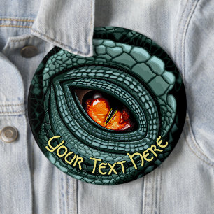 Primal Reptile Predator Eye 6 Inch Round Button