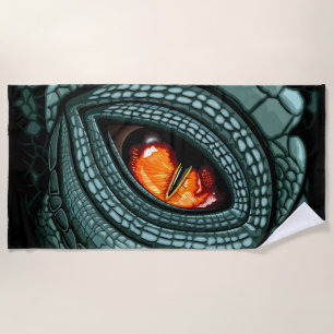 Primal Reptile Predator Eye Beach Towel
