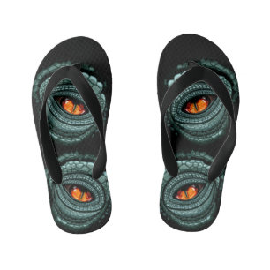 Primal Reptile Predator Eye Kid's Flip Flops