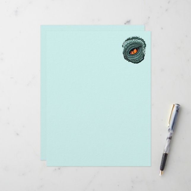 Primal Reptile Predator Eye Letterhead (Front/Back In Situ)