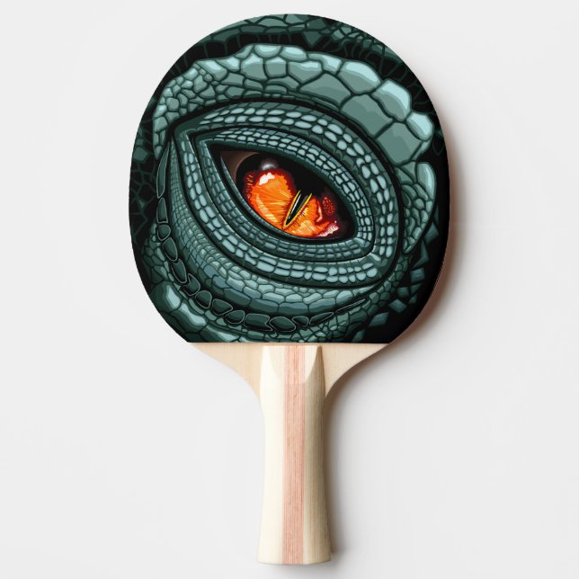 Primal Reptile Predator Eye Ping Pong Paddle (Front)