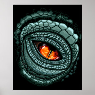 Primal Reptile Predator Eye Poster