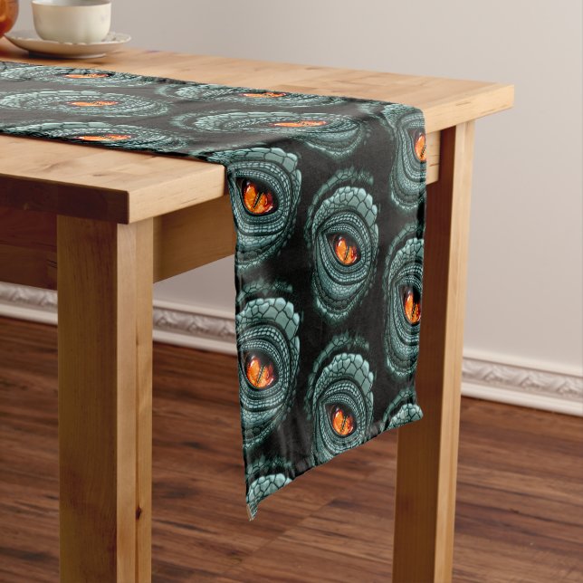 Primal Reptile Predator Eye Short Table Runner (In Situ)