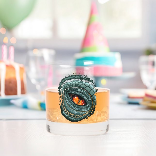 Primal Reptile Predator Eye Whiskey Glass (Insitu (Birthday))
