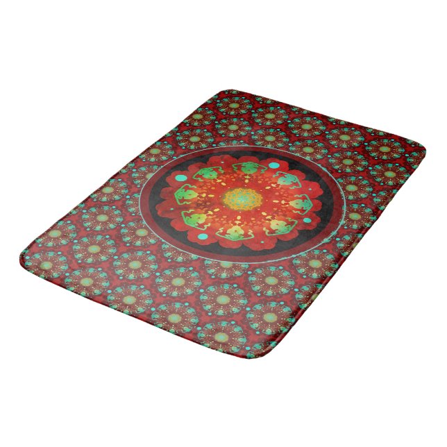 Primal Rhythms Mandala Pattern Bath Mat (Angled)