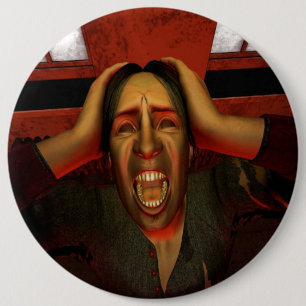 Primal Scream 6 Inch Round Button