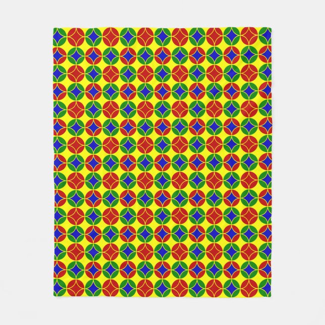 Primary Circles-01-FLEECE BLANKET M (Front)