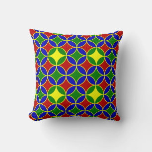Primary Circles 05-Square Throw Pillow