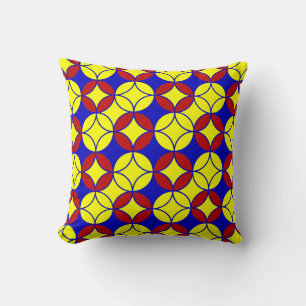 Primary Circles 10-Square Throw Pillow