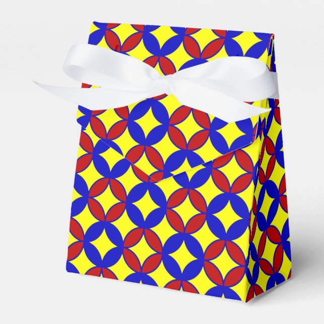 Primary Circles-8-PARTY FAVOR BOX, tent style Box (Front Side)