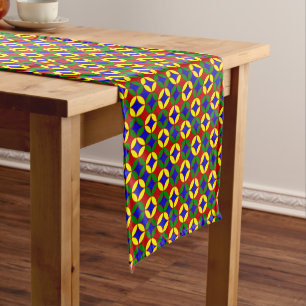 Primary Circles-9-COTTON TABLE RUNNER 14x72in