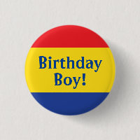 Primary Colors Birthday Boy Kids