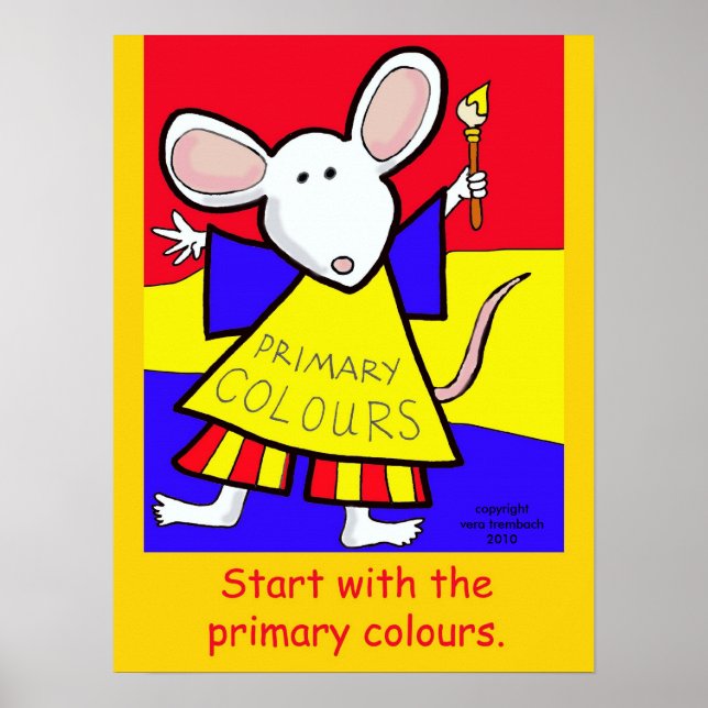 Primary Colors Mouse by Vera Trembach Poster (Front)