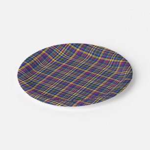 Primary Colors, PLAID 13-PAPER PARTY PLATES