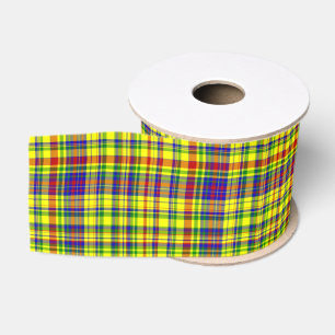 Primary Colors PLAID 18-Grosgrain Ribbon Grosgrain Ribbon