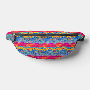 Primary Colour Waves Fanny Pack