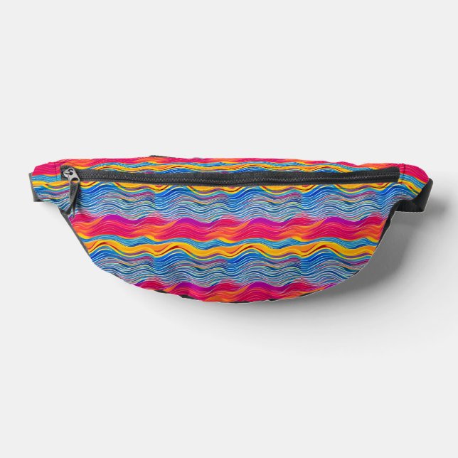 Primary Colour Waves Fanny Pack (Lay Down)