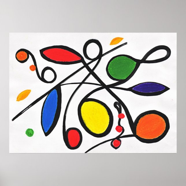 Primary Colours Abstract Poster (Front)