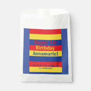 Primary Colours Birthday Party Favour Bag