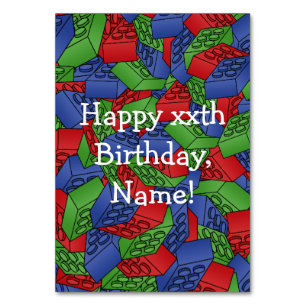 Primary Colours Building Blocks Pattern Table Number