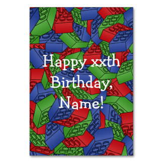 Primary Colours Building Blocks Pattern Table Number