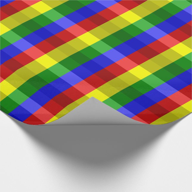 Primary Colours,CHECKS-GIFT WRAPPING PAPER (Corner)
