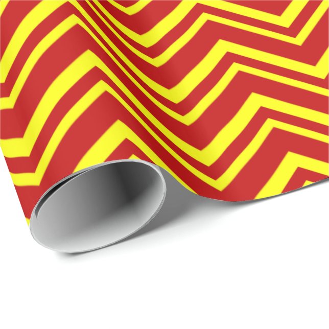 Primary Colours-CHEVRON 01-Gift Wrapping Paper (Roll Corner)