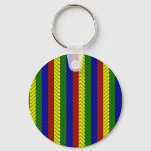 Primary Colours Herringbone Keychain