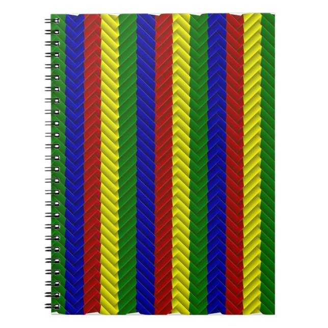 Primary Colours Herringbone Notebook (Front)