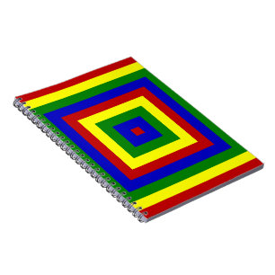 Primary Colours Layered Squares Notebook