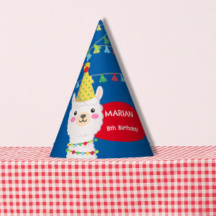 Primary colours llama party hat