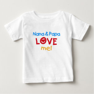 Primary Colours Nana and Papa Love Me Baby T-Shirt