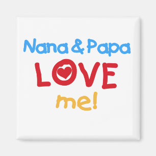 Primary Colours Nana and Papa Love Me Magnet