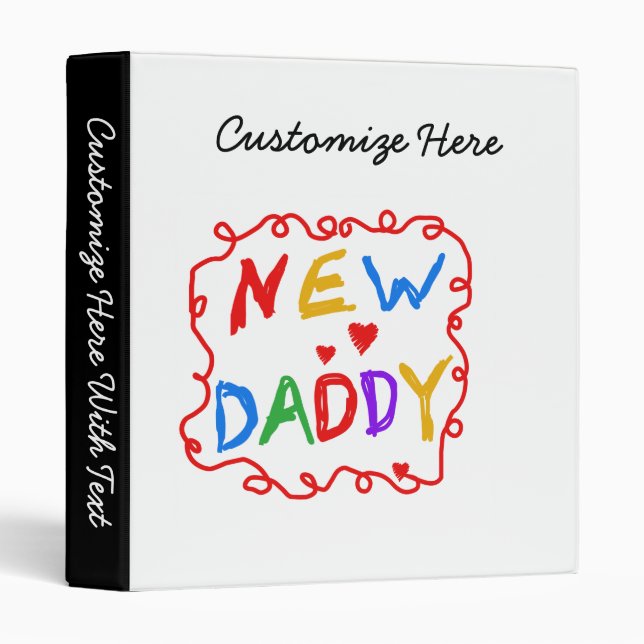 Primary Colours New Daddy Gifts Binder (Front/Spine)
