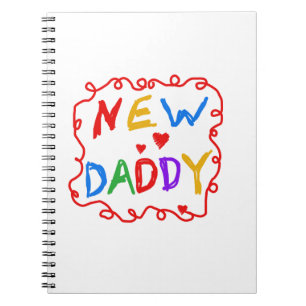 Primary Colours New Daddy Gifts Notebook