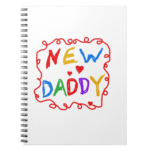 Primary Colours New Daddy Gifts Notebook (Front)