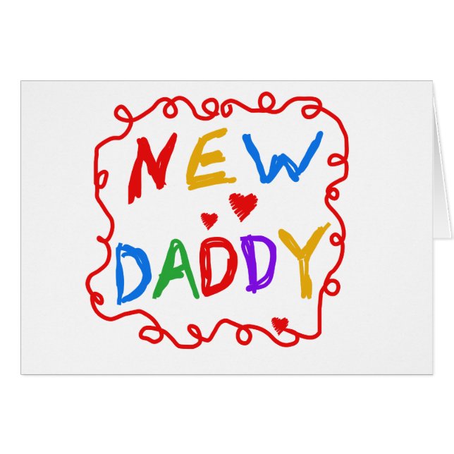 Primary Colours New Daddy Tshirts and Gifts (Front Horizontal)