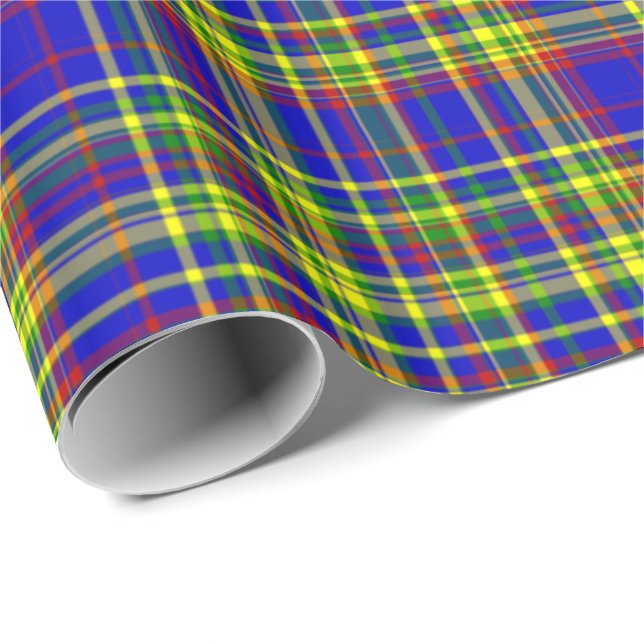 Primary Colours-PLAID 06-Gift Wrapping Paper (Roll Corner)