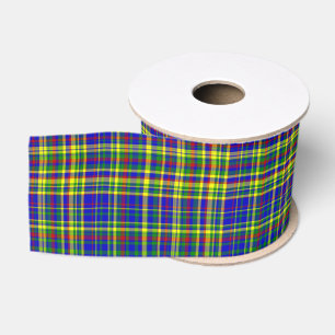 Primary Colours PLAID 14-Grosgrain Ribbon Grosgrain Ribbon