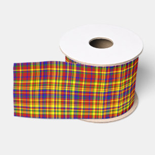 Primary Colours PLAID 19-Grosgrain Ribbon Grosgrain Ribbon