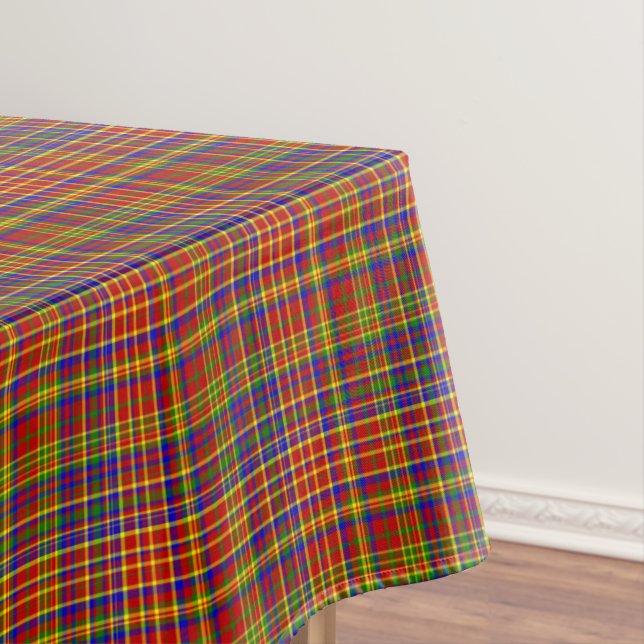 Primary Colours-Plaid 3-COTTON TABLECLOTH 52x70in (In Situ)