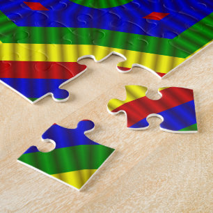 Primary Colours Rolled Flower 1 Jigsaw Puzzle