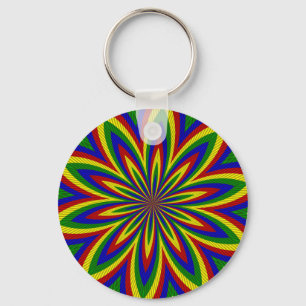 Primary Colours Rolled Flower 2 Keychain