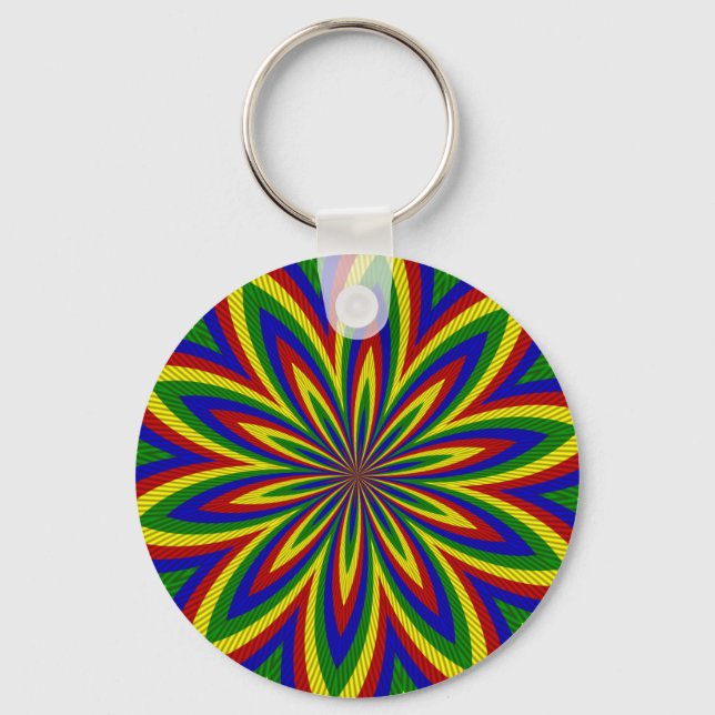 Primary Colours Rolled Flower 2 Keychain (Front)