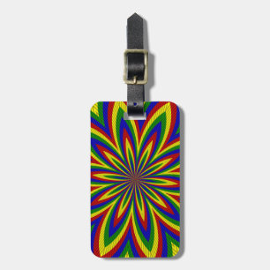 Primary Colours Rolled Flower 2 Luggage Tag