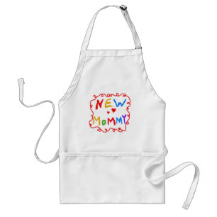 Primary Colours Text New Mommy  Tshirts Standard Apron